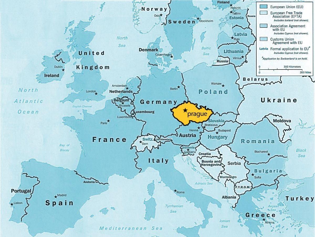 Prague Localisation Sur Une Carte Du Monde Prague Emplacement Dans La   Prague Emplacement Sur La Carte Du Monde 