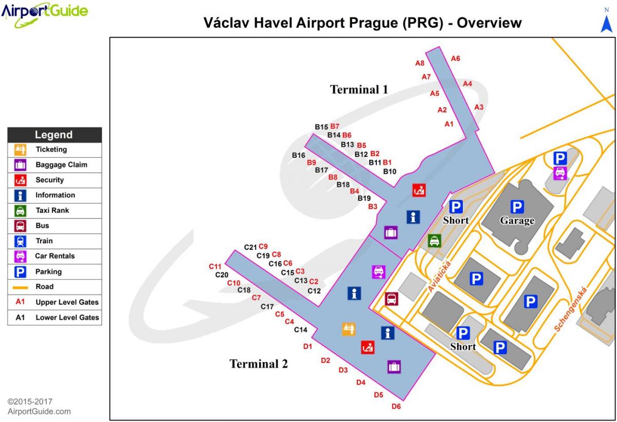 carte de vaclav havel airport