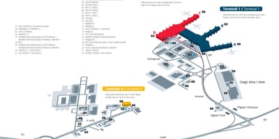 L'aéroport de Prague terminal carte