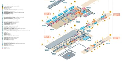 La carte de prague terminal 2 de l'aéroport