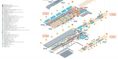 La carte de prague terminal 2 de l'aéroport